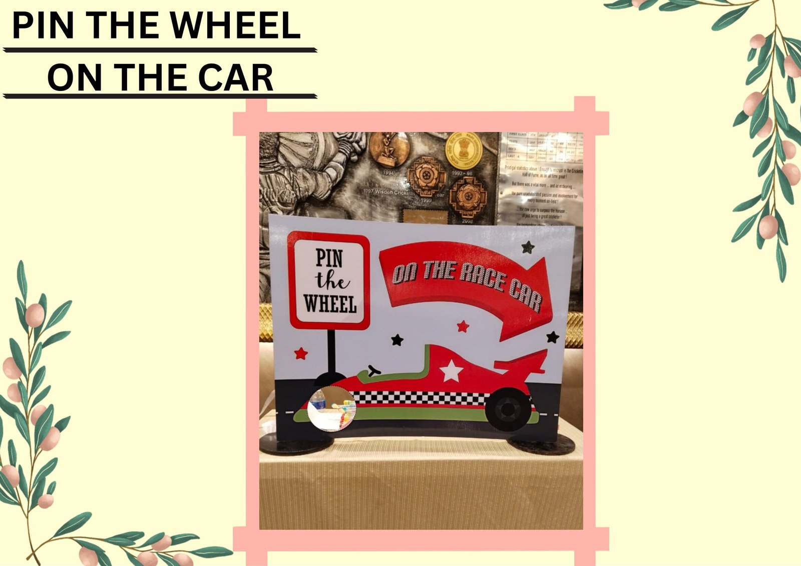 Pin The Wheel On The Car - carnival game stall for wedding and events