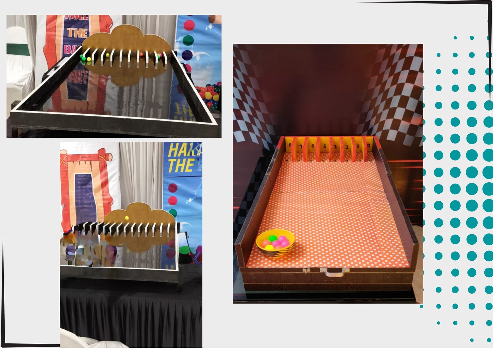 Roll The Ball - carnival game stall for wedding and events