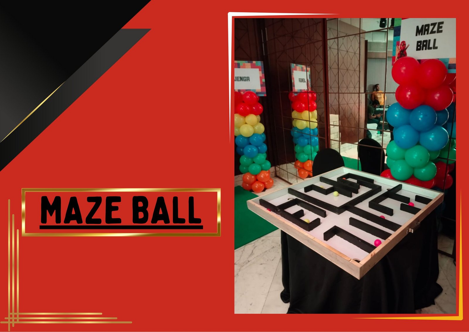 Maze Ball - carnival game stall for wedding and events