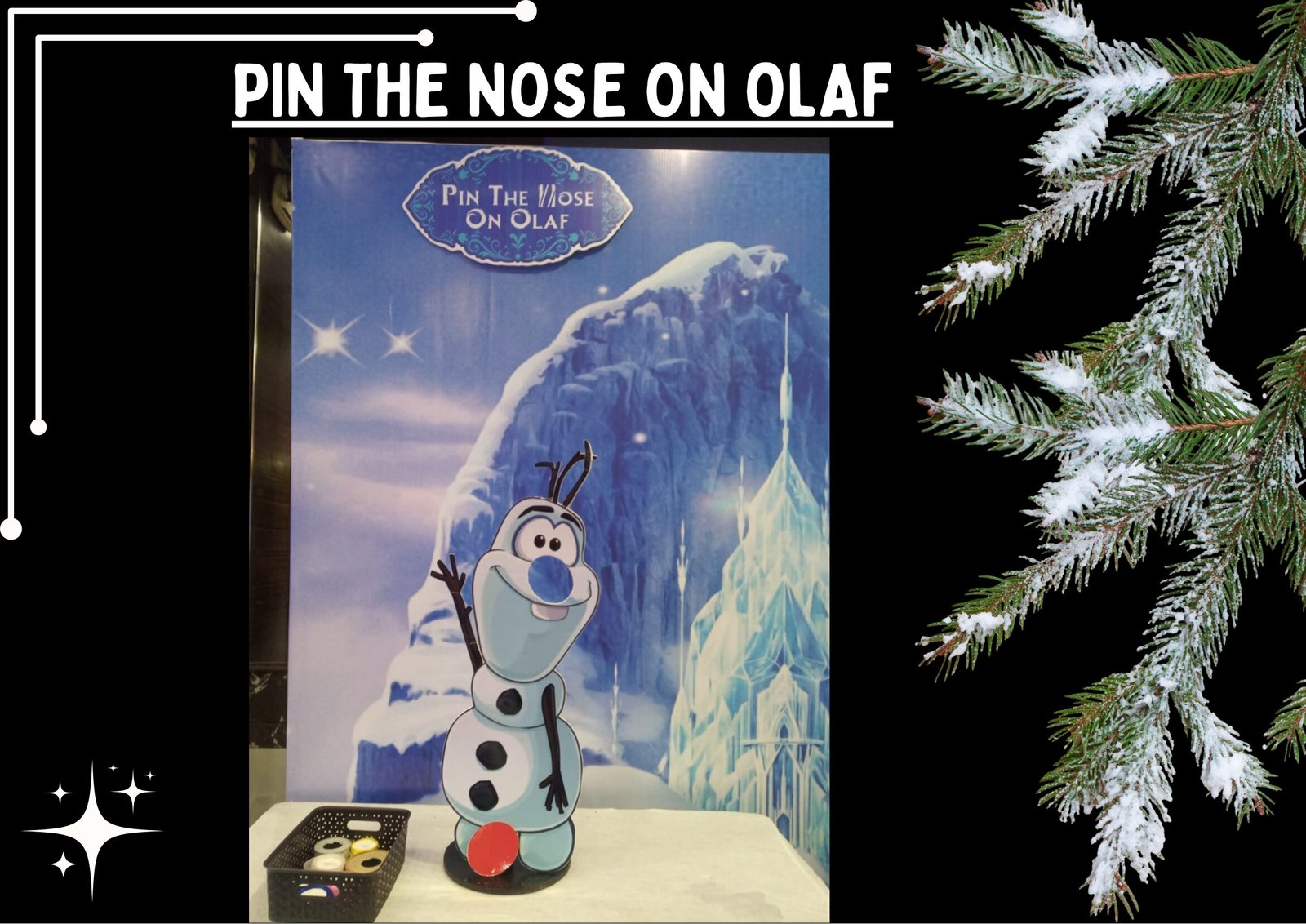 Pin The Nose On Olaf - carnival game stall for wedding and events