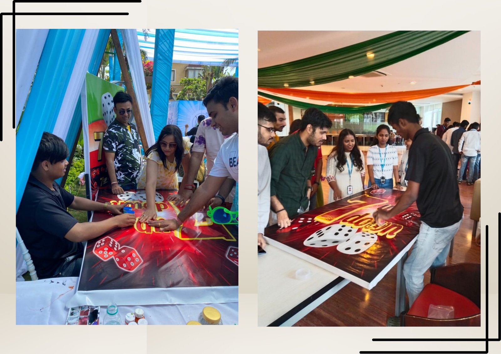 7 Up 7 Down - carnival game stall for wedding and events