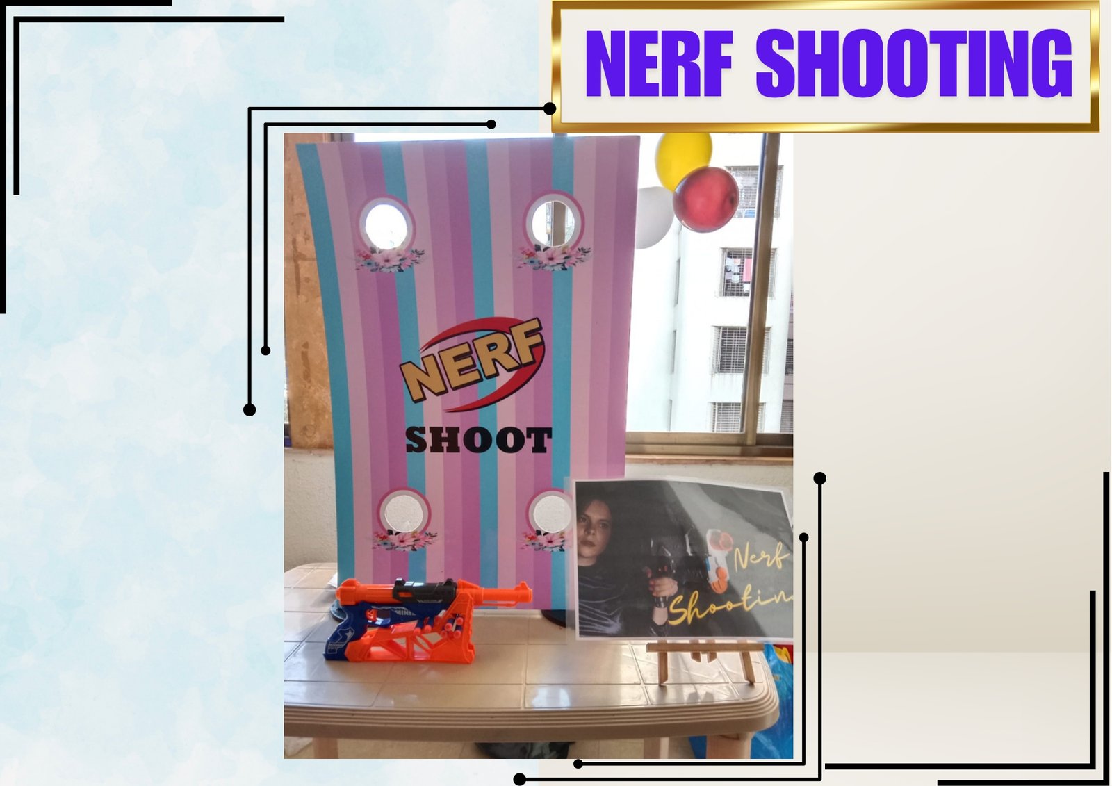 Nerf Shooting carnival game